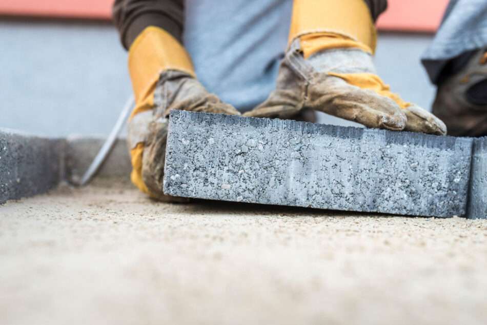 Paving and landscaping